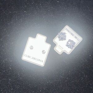 Cubic Zirconia Stud Earrings Set